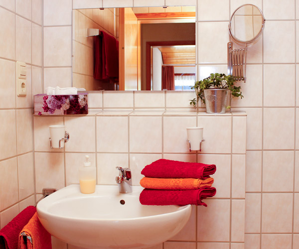 Ferienwohnung Flieder - Badezimmer mit Dusche & WC